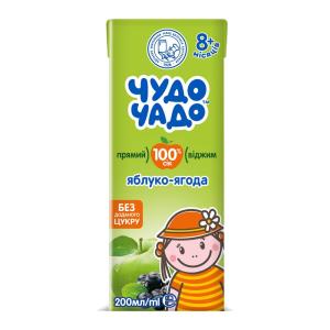 ЧУДО-ЧАДО Сок яблоко- ягодный прямого отжима 200мл 