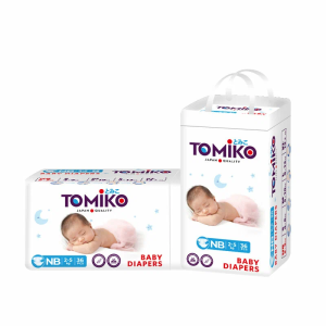 ПОДГУЗНИКИ ДЕТСКИЕ NB (2-5 КГ) 36 ШТ. TOMIKO PREMIUM SOFT
