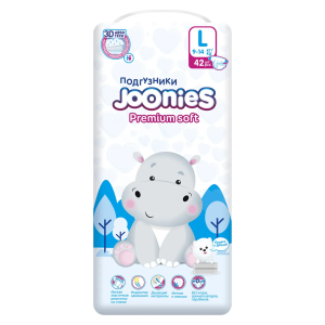 447 Подгузники JOONIES Premium Soft L 42 (9-14 кг)