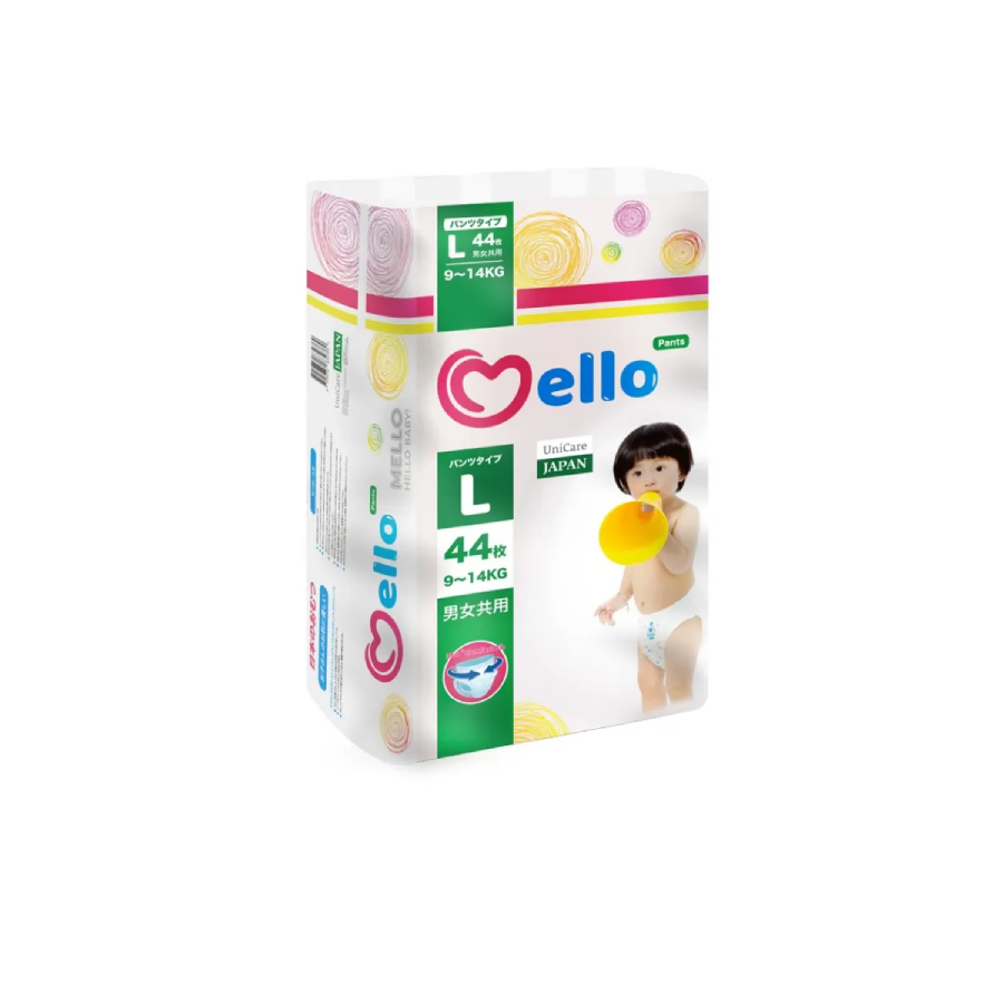 Подгузники-трусики для детей MELLO размер L 9-14 кг, 44 шт.