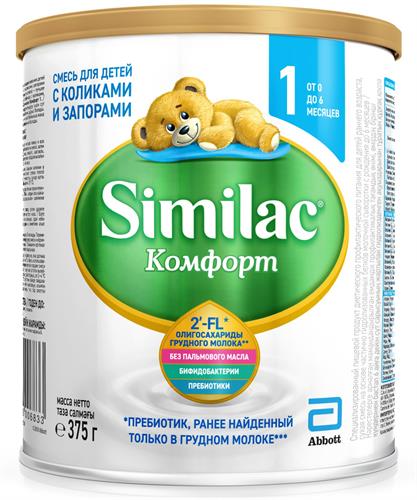 Similac Comfort 1 смесь, 375гр, 0-6мес