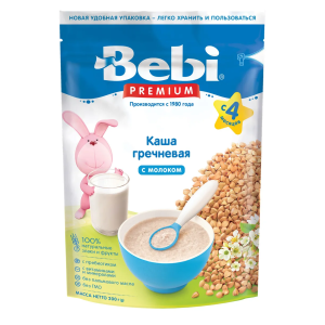 Каша BEBI молочная, гречневая, 4м+, 200 гр