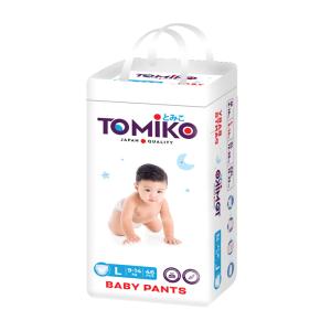 ТРУСИКИ ДЕТСКИЕ L (9-14 КГ) 46 ШТ. TOMIKO PREMIUM SOFT