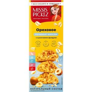 Печенье-мюсли "Ореховое" с кусочками фундука "Missis Pickez" 100г Печенье-мюсли "Ореховое" с кусочками фундука "Missis Pickez" 100г