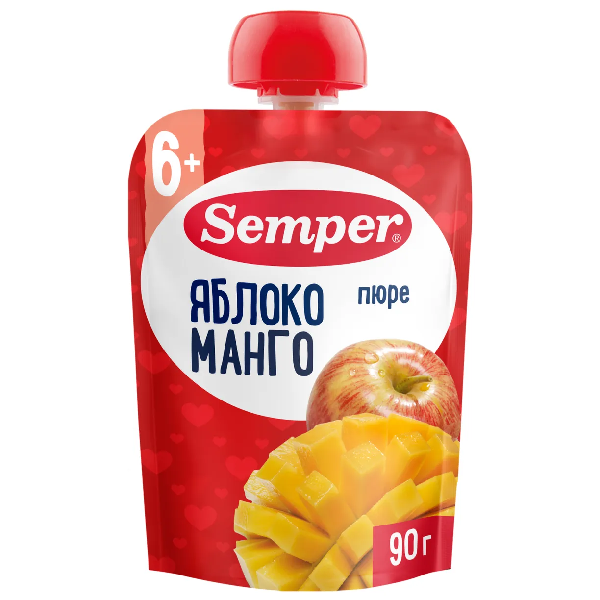 Пюре Semper яблоко манго 6м+ 90 гр
