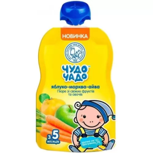 ЧУДО-ЧАДО Пюре яблоко-морковь-айва 90гр ЧУДО-ЧАДО Пюре яблоко-морковь-айва 90гр