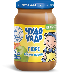 ЧУДО-ЧАДО Пюре яблоко- персик 170гр ЧУДО-ЧАДО Пюре яблоко- персик 170гр