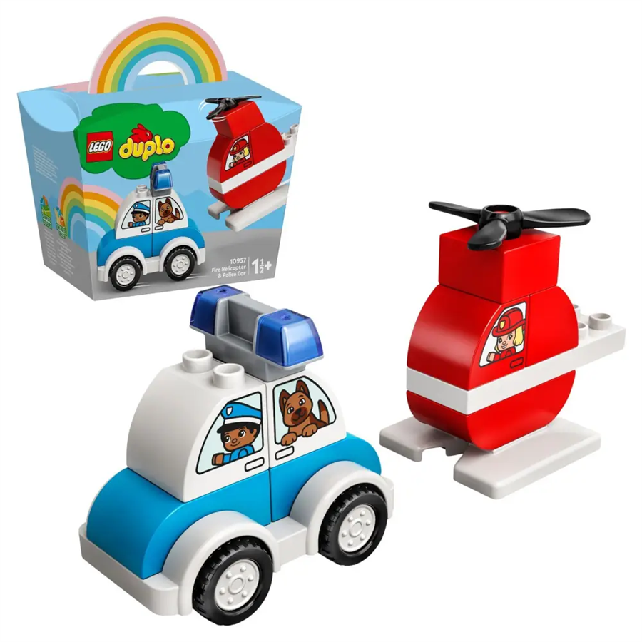Конструктор LEGO DUPLO My First Пожарный вертолет и полицейский автомобиль