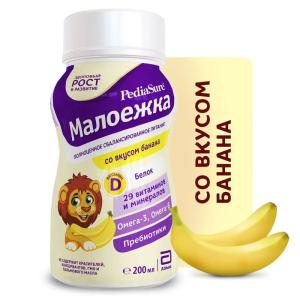 ПедиаШур Малоежка Банан 1-10 л, 200 мл