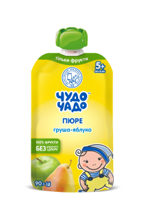 ЧУДО-ЧАДО Пюре груша-яблоко 90гр ЧУДО-ЧАДО Пюре груша-яблоко 90гр