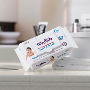 ДЕТСКИЕ ВЛАЖНЫЕ САЛФЕТКИ УП. 15 ШТ. TOMIKO