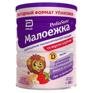 Смесь PediaSure Малоежка клубника 850г с 12месяцев