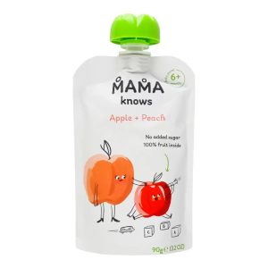 MAMA knows яблоко- персик 90гр  MAMA knows яблоко- персик 90гр