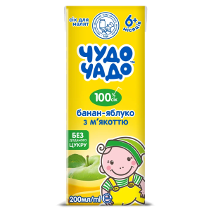 ЧУДО-ЧАДО Сок банан- яблоко с мякотью 200мл ЧУДО-ЧАДО Сок банан- яблоко с мякотью 200мл
