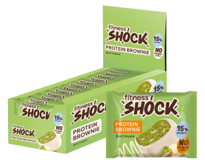 Брауни FitnesSHOCK "Белый шоколад и фисташка"