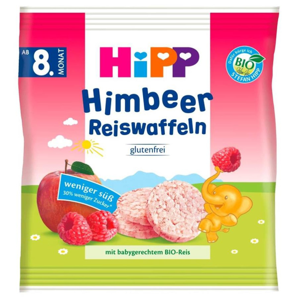 HIPP SNACK Raspberry Rice Cakes Снеки для детей 30 гр