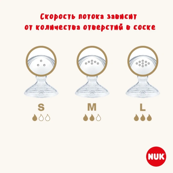 NUK Пустышка 18-36 м латекс Nuk for Nature 2 шт