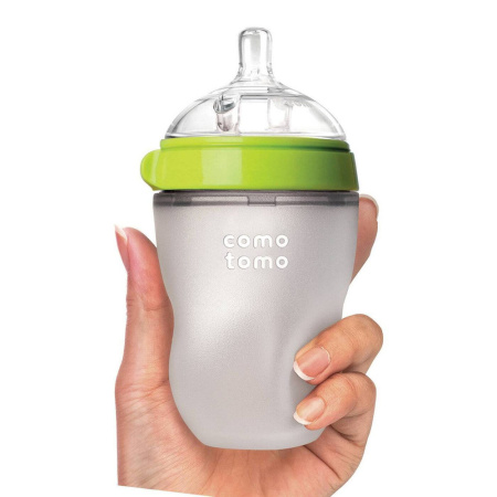 ComoTomo бутылочка силикон 250мл 0+ зелен