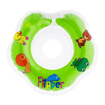 ROXY-KIDS Надувной круг Зеленый на шею для купания малышей Flipper