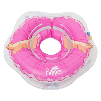 Круг для купания ROXY-KIDS на шею для новорожденных и малышей Flipper Балерина