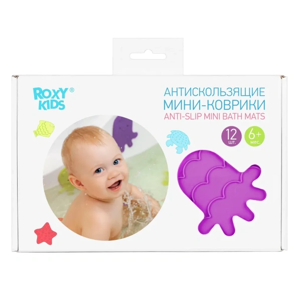 Антискользящие Мини-Коврики ROXY-KIDS для ванны 12шт