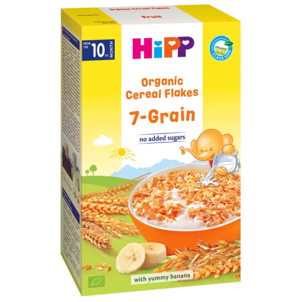 HIPP Cereal Pap безмолочная органическая каша из 7 злаков с бананом , 200 гр