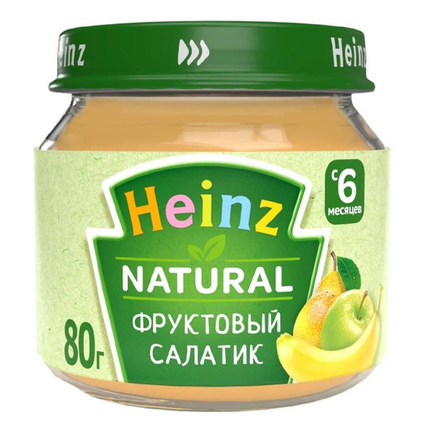 Пюре Heinz фруктовый салатик Стекло с 6 месяцев 80 г