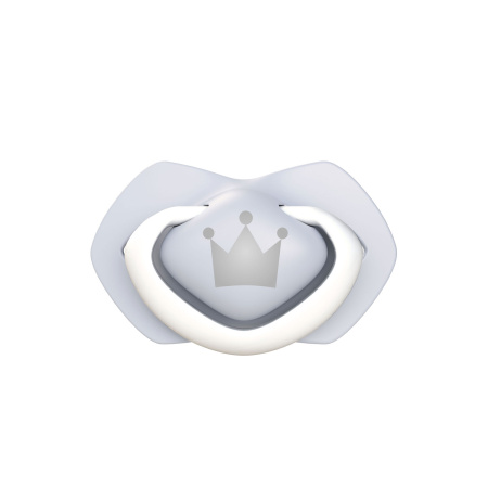 22/651_blu Пустышка силиконовая симметричная (6-18м) Royal baby 2 шт. голубая