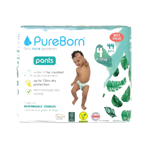 PUREBORN PULLUP DOUBLE PACK SIZE 4 (Leaves)