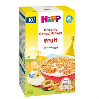 HIPP Детская безмолочная органическая каша из сухих хлопьев с фруктами 200гр