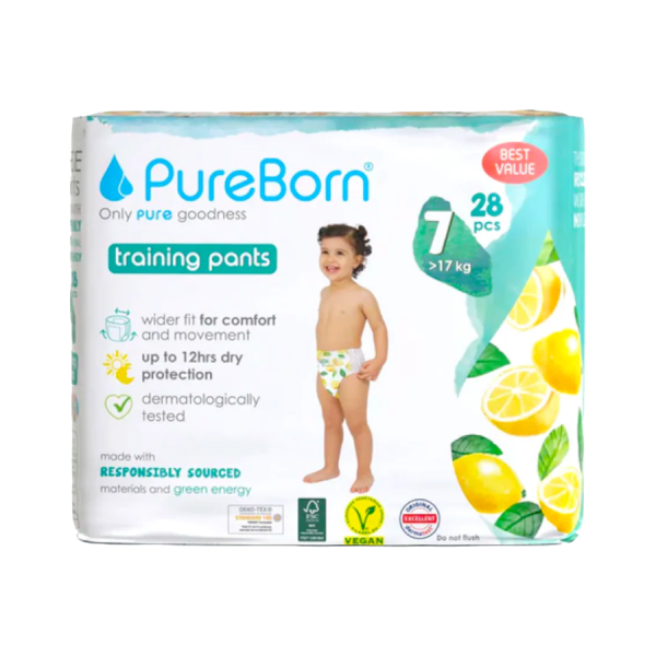 PUREBORN PULLUP DOUBLE PACK SIZE 7 (Lemon)