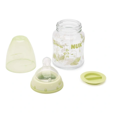 NUK стеклянная бутылочка с силиконовой соской First Choice+, 120мл, 0-6мес.