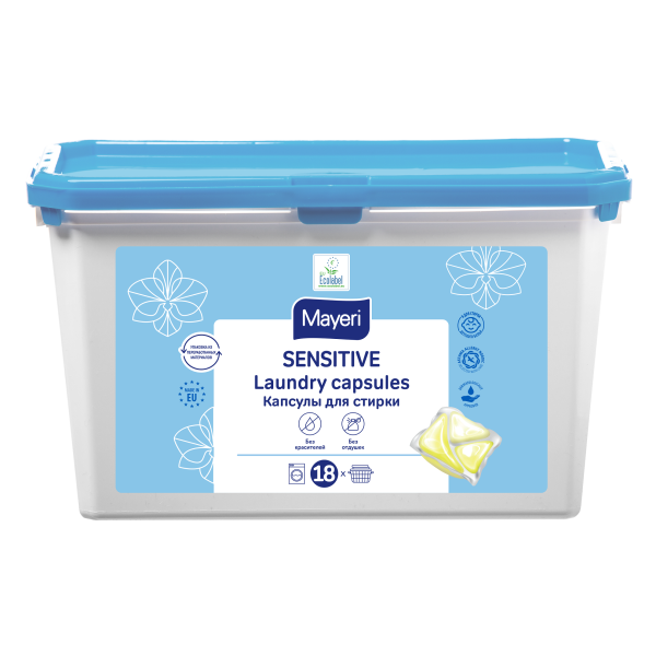 F5422 Капсулы для стирки белья MAYERI Sensitive COLOR, 28 шт, Коробка,