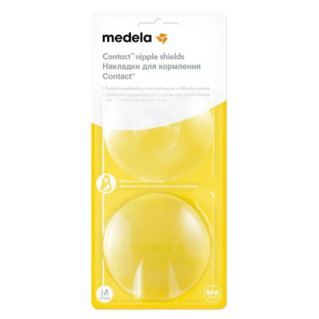 Medela Накладки для кормления CONTACT размер М (20мм) 2 шт + контейнер