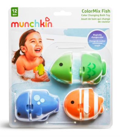 Munchkin игрушка для ванны цветные рыбки ColorMix Fish ™, 12+