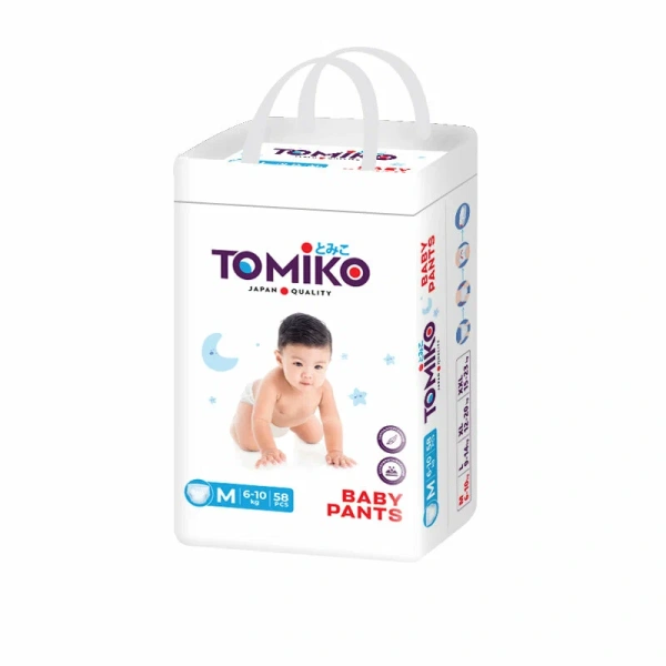 ТРУСИКИ ДЕТСКИЕ M (6-10 КГ) 58 ШТ. TOMIKO PREMIUM SOFT