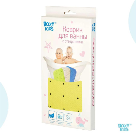 ROXY-KIDS Коврик для ванны с отверстиями 34,5*76 см