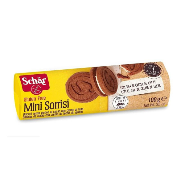 SCHAR MINI SORRISI 100гр М Печенье шоколадное с кремом без глютена