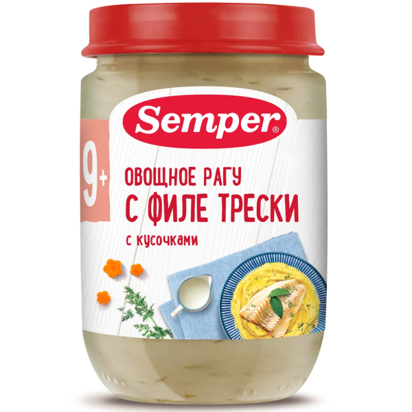 Пюре Semper картофельное пюре с морковью и телятиной 9м+ 190 гр