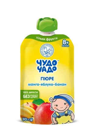ЧУДО-ЧАДО Пюре манго-яблоко-банан 90гр ЧУДО-ЧАДО Пюре манго-яблоко-банан 90гр