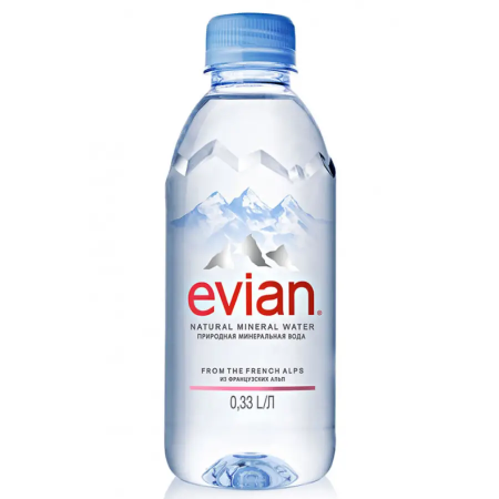 Evian природная вода, 0,33LP