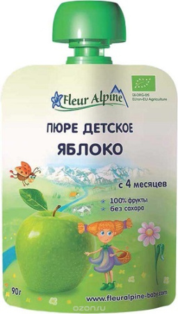 Детское пюре Fleur Alpine яблоко, 90 гр