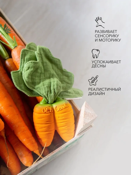 MINI DOUDOU TEETHER, прорезыватель-комфортер, 0+ месяцев