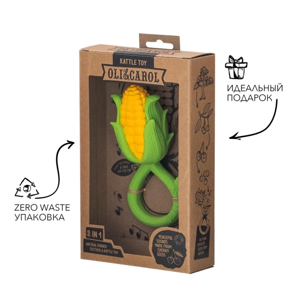 OLI&CAROL CORN RATTLE TOY,погремушка