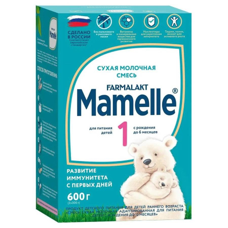 Когда я вырасту MAMELLE/Мамель Premium 1 Смесь 0-6, 600 гр/8