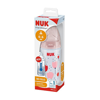 NUK бутылочка First Choice+, 300ml, 0-6 мес