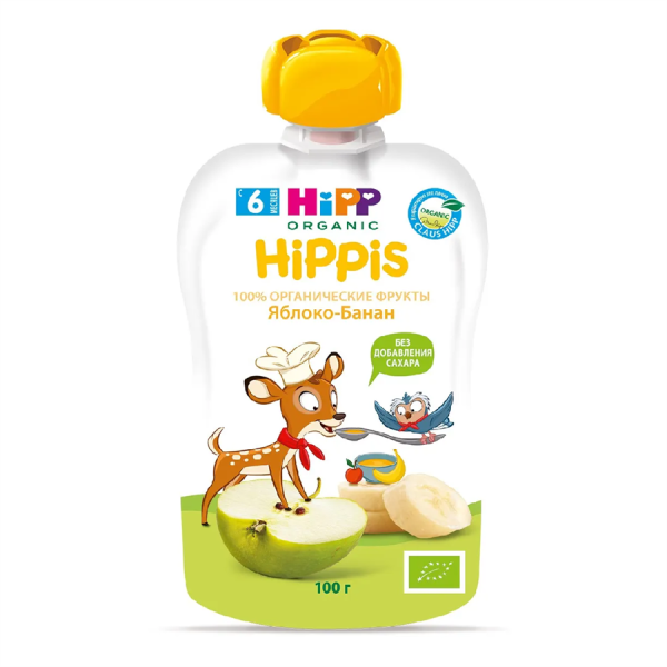 HIPP Детское Пюре Яблоко с бананом 100 гр
