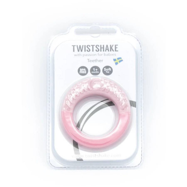 Прорезыватель Twistshake Пастельный розовый 2+м