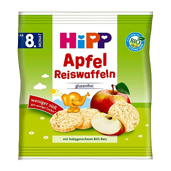 HIPP SNACK Apple Rice Cakes - Снеки для детей 30 гр