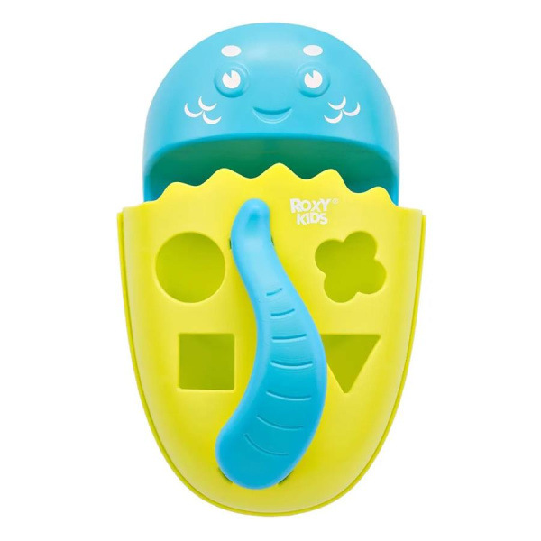 ROXY-KIDS Органайзер-сортер DINO с полкой для игрушек и банных принадлежностей (зеленый)